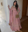 Blush Bloom Embroidered Anarkali Set
