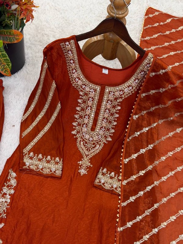 Midnight Peacock Silk Kurta Set with Leheriya Dupatta
