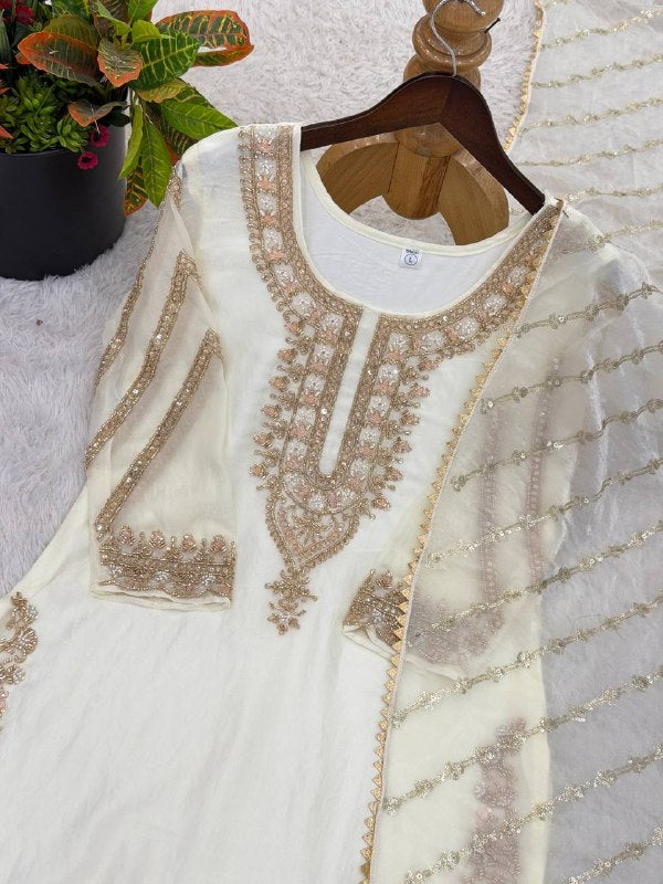 Midnight Peacock Silk Kurta Set with Leheriya Dupatta