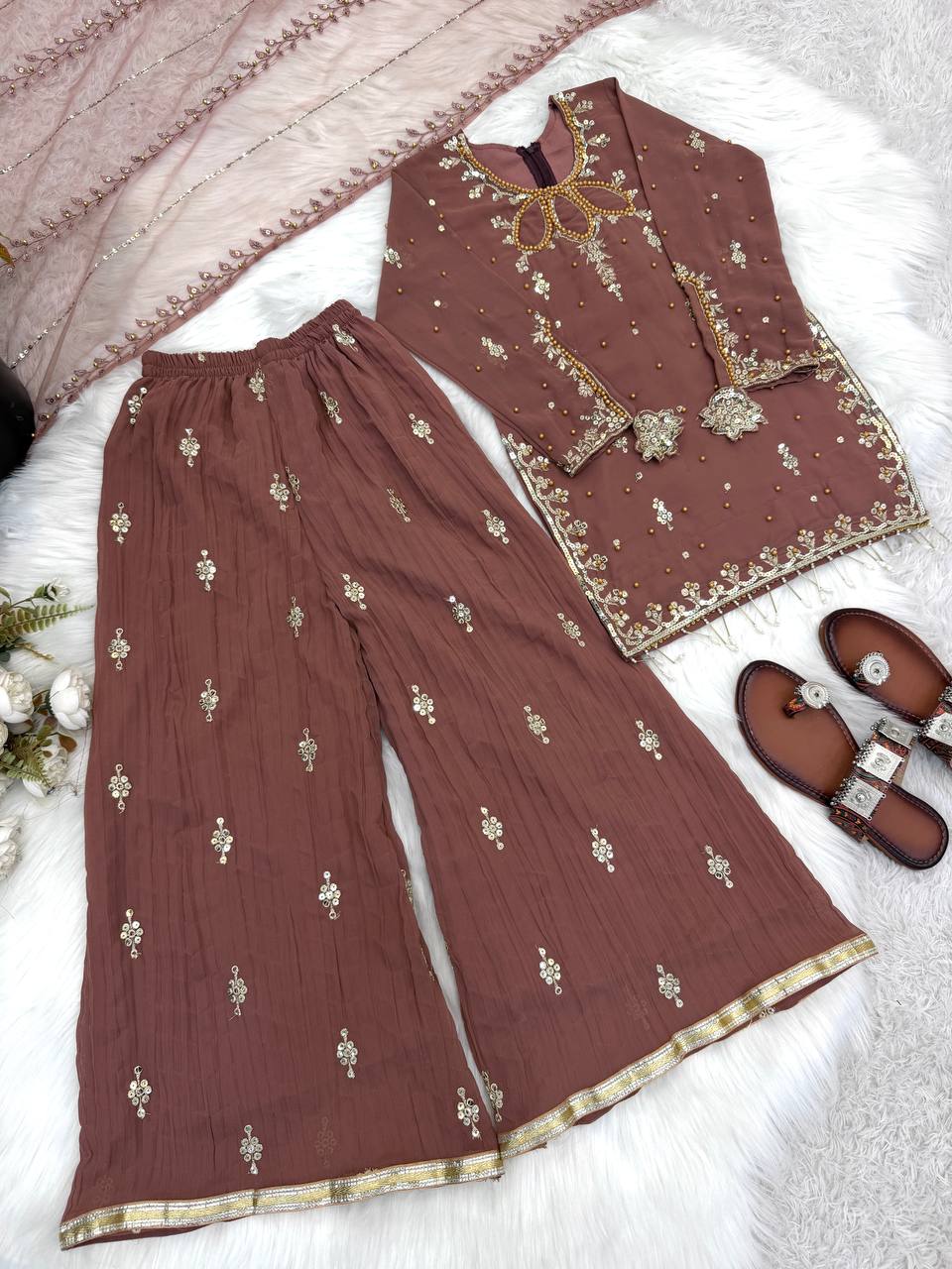 Twinning in Mauve — Mother-Daughter Sharara Set