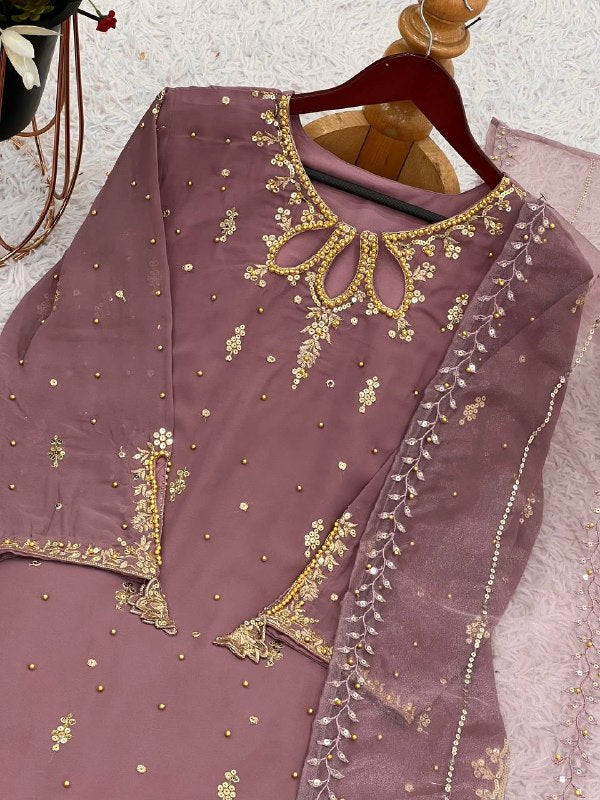 Twinning in Mauve — Mother-Daughter Sharara Set