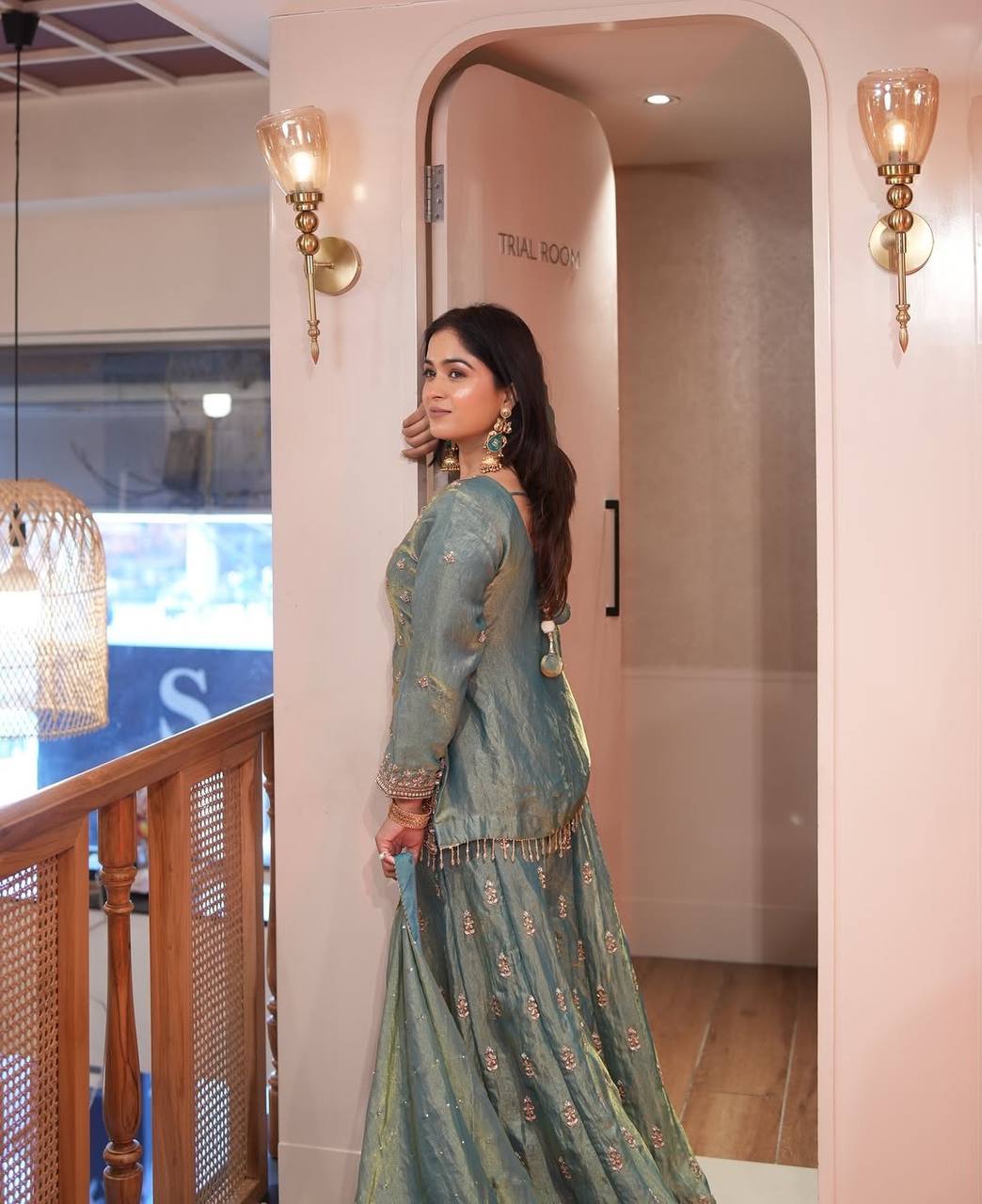 Heavy Embroidery Sequence Work Top-Bottom And Dupatta