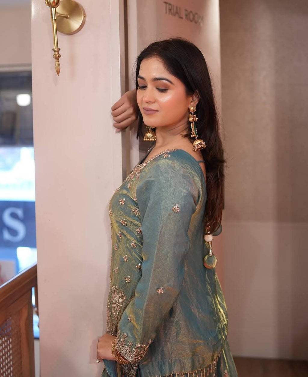 Heavy Embroidery Sequence Work Top-Bottom And Dupatta