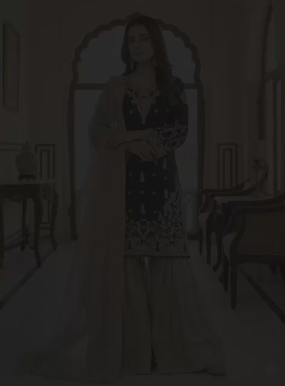 V-neckline with ornate embroidered panel